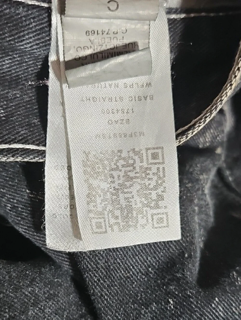 True Religion Black Acid-Wash Slim Straight Jeans
